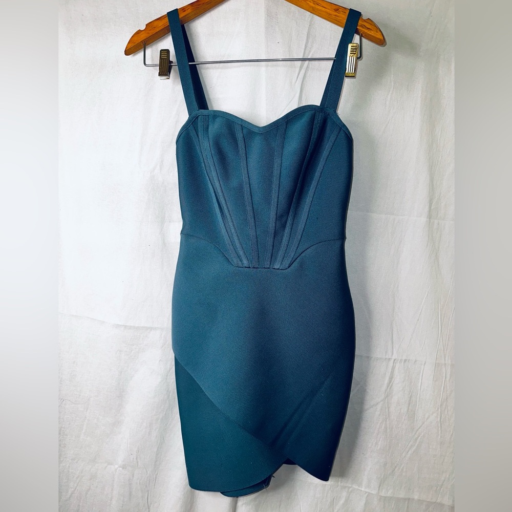 Boohoo Bandage blue dress size small